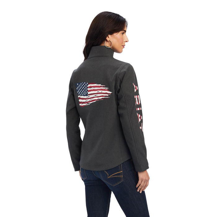 Ariat Women's Team Patriot Softshell Jacket, Heather Charcoal - XXLarge  