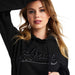 Ariat Women's Real Sequin Logo Hoodie, Black - XXLarge  