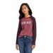 Ariat Girls Varsity Longsleeve T-Shirt, Mulberry/Rose - XXLarge  