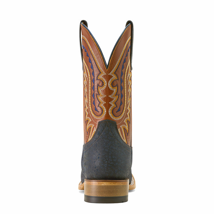 Ariat Mens Rock Ridge Wide Square Toe Western Boot Color Navy Bison