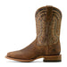 Ariat Mens Rock Ridge Wide Square Toe Western Boot Color Saddle Brown Bison