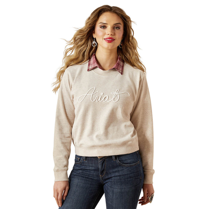 Ariat Womens Essential Crew Sweatshirt Color Oatmeal