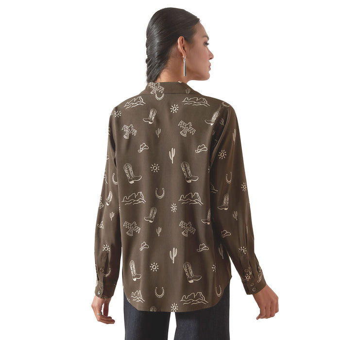 Ariat Womens Homestyle Shirt Color Black