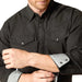Ariat Mens Wrinkle Free Refines Slub Shirt Color Black