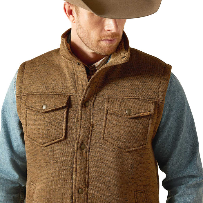 Ariat Mens Caldwell Sherpa Vest Color Brown