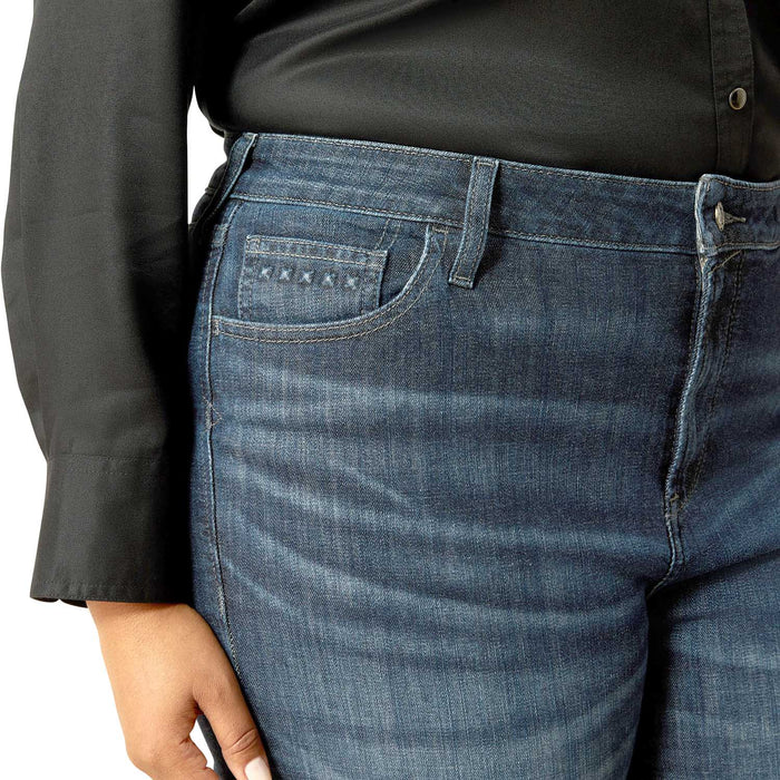 Ariat Womens Frazey High Rise Slim Trouser Jeans Color blue