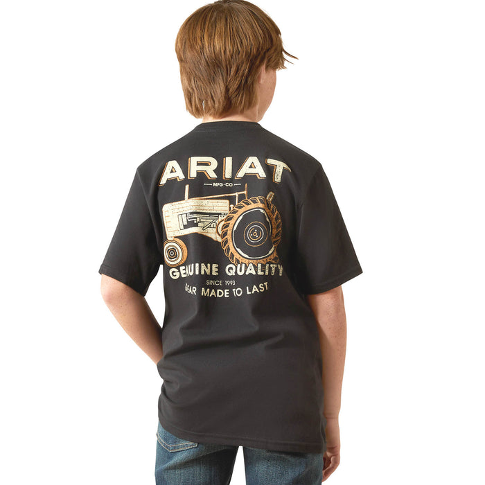 Ariat Boys Short Sleeve Tee, Color Black
