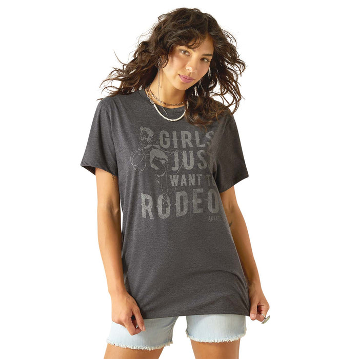 Ariat Womens Rodeo Girls Shirt Color Charcoal