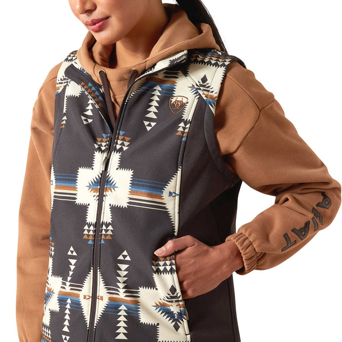 Ariat Womens Logo Softshell Vest Color multi