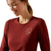 Ariat Womens Ritzy Logo Long Sleeve Tee Color Brown