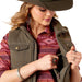Ariat Womens Grizzly Quilted Vest Color Brown