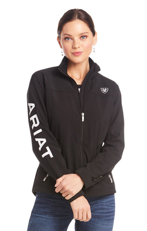 Black/White Ariat Team Softshell Jacket - XXLarge  