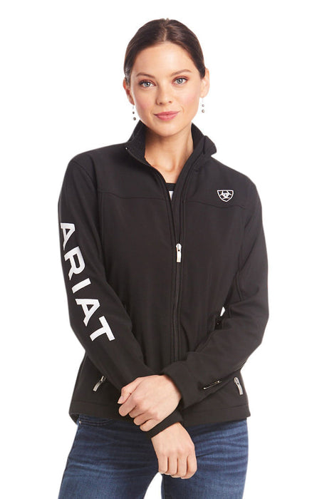 Black/White Ariat Team Softshell Jacket - XLarge  