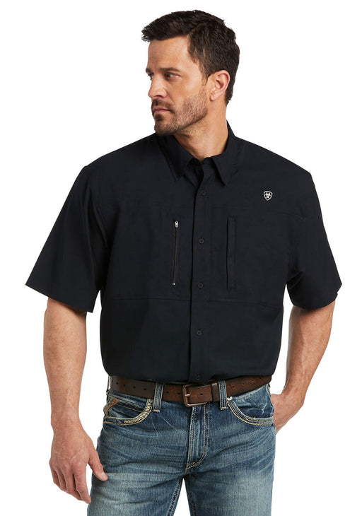 Mens VentTEK Classic Fit Short Sleeve Shirt, Black - XXLarge  