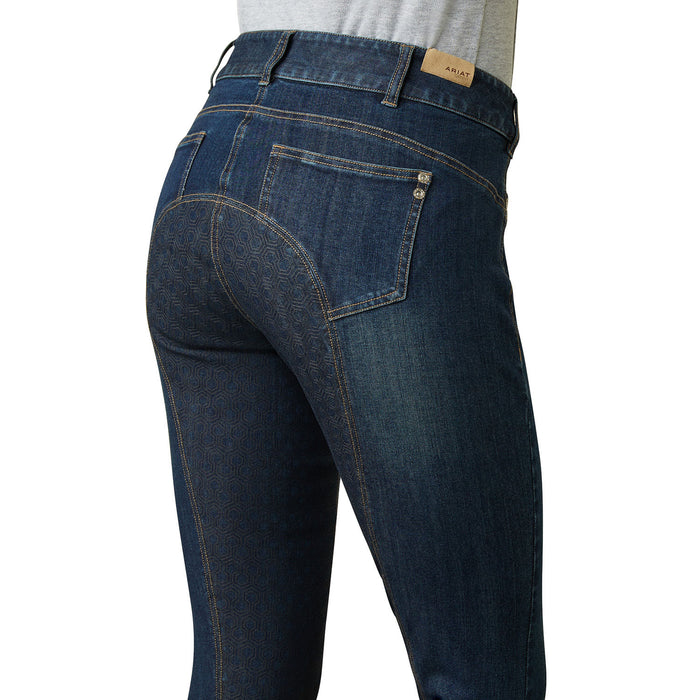 Ariat Halo Denim Full Seat Breech, Birch Marine - Sz 36  