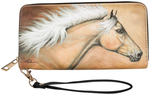 Lila Palomino Clutch Wallet with Wristlet -   