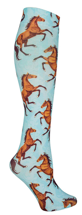 Lila Bay Horses Socks - Turquoise  