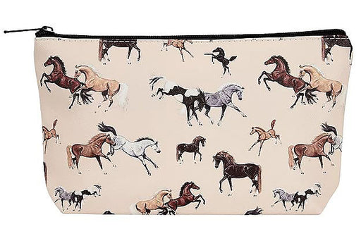 Lila Horses All Over Cosmetic Pouch - Multi Small 