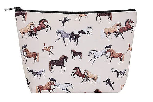 Lila Horses All Over Cosmetic Pouch - Multi Large 