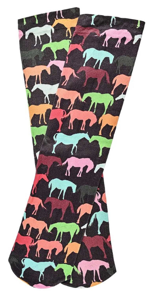 Colorful Horses Socks - Multi  