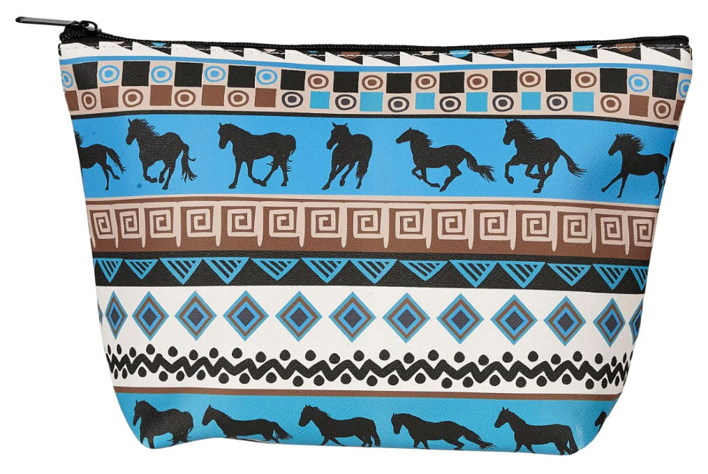 Tribal Horses Cosmetic Pouch - Multi Large 