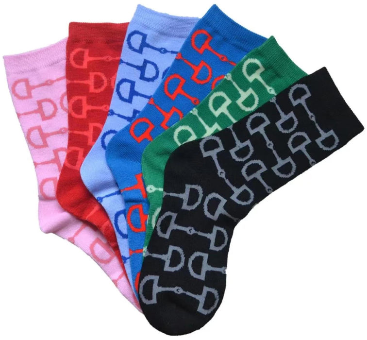 Snaffle Bits Crew Socks, 6 Pack - Multi  