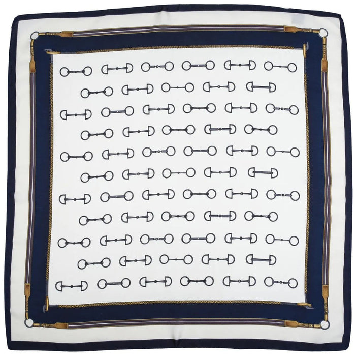 Satin Snaffle Bit Scarf - Navy  