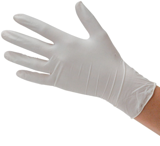 Latex Disposable Gloves, Box of 100 - Medium  