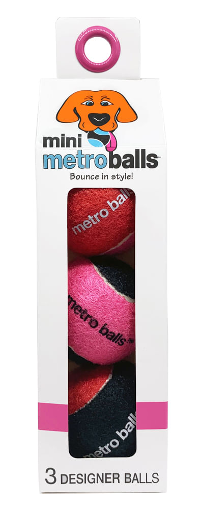 Mini Metro Balls, 3 pk - Pink  