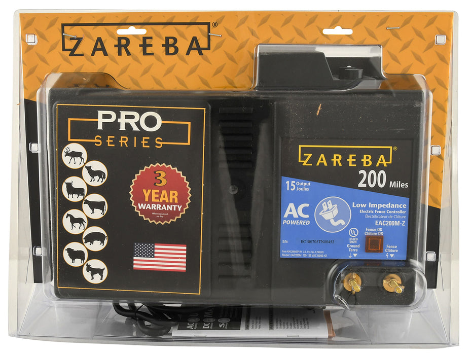 Zareba 200 mile AC Low-Impedance Electric Fence Charger -   