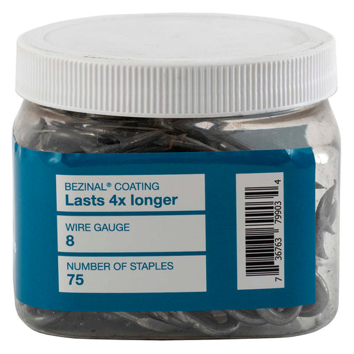 Bekaert 1.5" 8 ga Double Barbed Fence Staples, 75 ct/tub -   