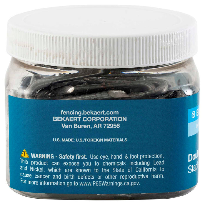 Bekaert 1.75" 8 ga Double Barbed Staples, 75 ct/jar -   