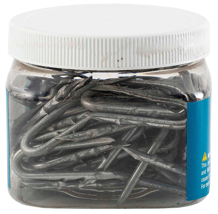 Bekaert 1.75" 8 ga Double Barbed Staples, 75 ct/jar -   