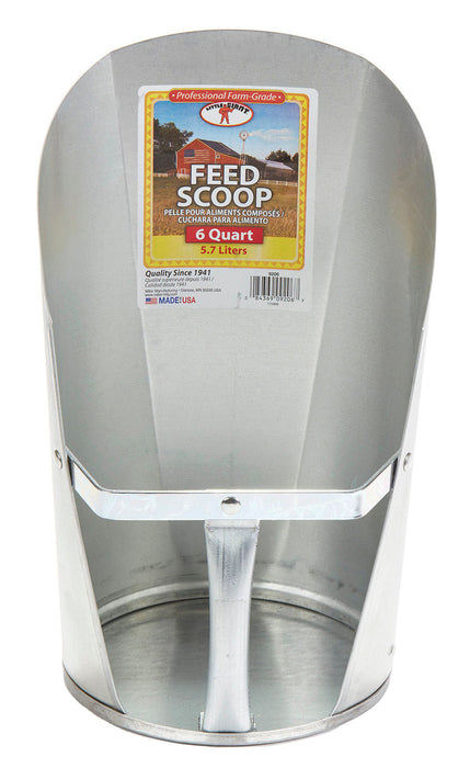 Galvanized Feed Scoops - 6 qt Grain & Feed Scoop  