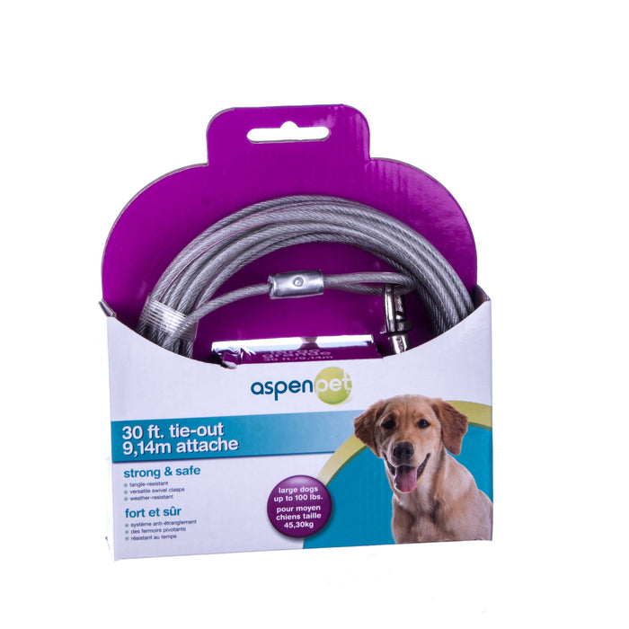 AspenPet Tie-Out Cables - Tie Out Cable, 30'  