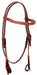 Brown Rawhide Laced Browband Headstall -   