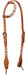 Braided Rawhide One Ear Headstall, Full - Light Oil  