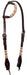 Braided Rawhide One Ear Headstall, Full - Dark Oil  