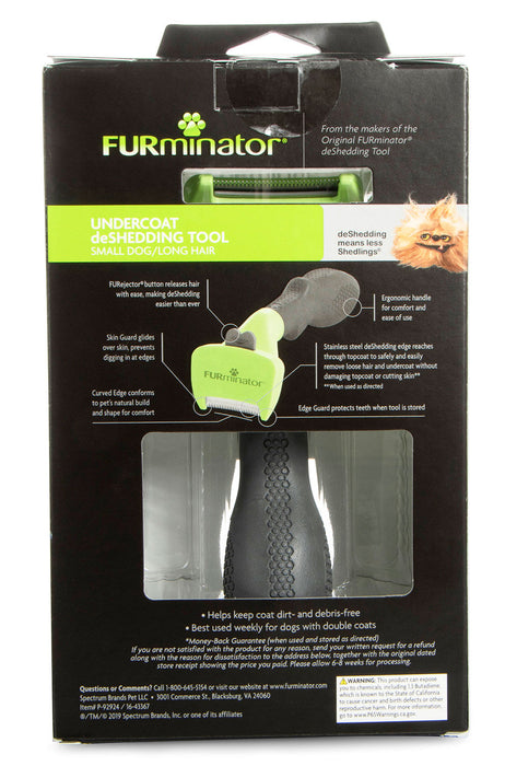 FURminator Undercoat deShedding Tool for Dogs - FURminator Deshedding Tool for Small Dogs, Long-Hair  