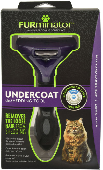 FURminator Undercoat deShedding Tool for Cats - Med/Large FURminator for Cats  