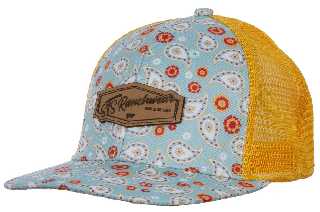 STS Turquoise Paisley Patch Hat, Ladies -   