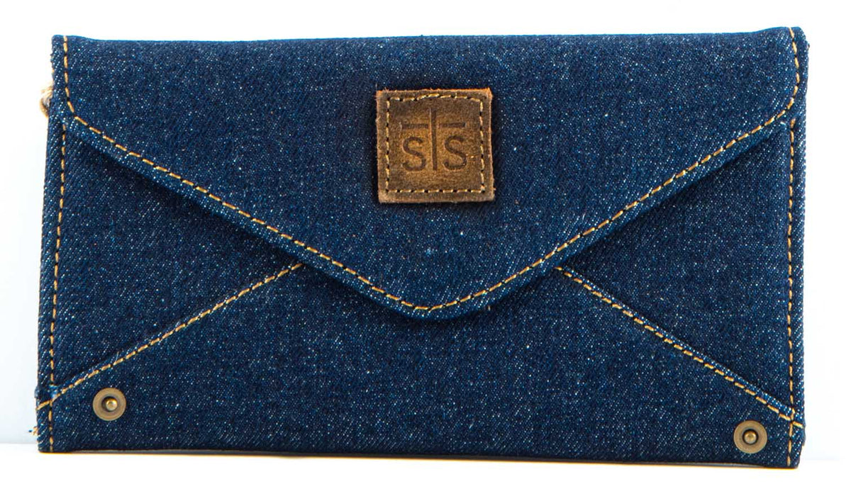 STS Blue Bayou Denim Wallet -   