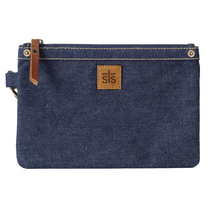 STS Blue Bayou Denim Wristlet -   