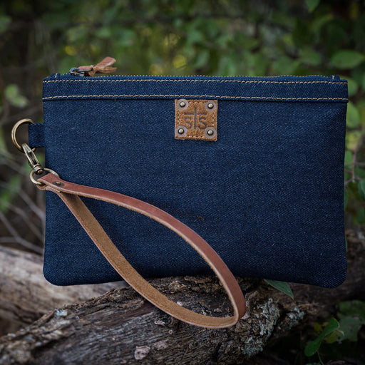 STS Blue Bayou Denim Wristlet -   