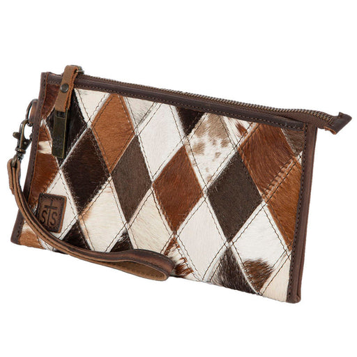 STS Diamond Cowhide Clutch -   