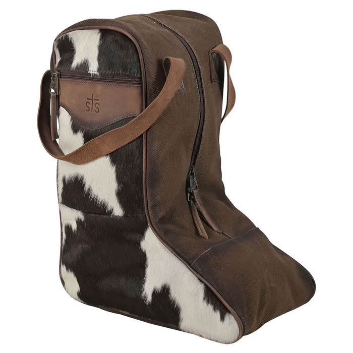 STS Cowhide Full Grain Leather Boot Bag - Brown  