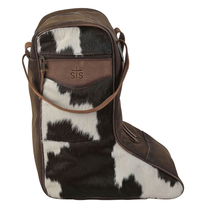 STS Cowhide Full Grain Leather Boot Bag - Brown  