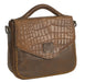 STS Catalina Croc Leather Dakota Crossbody Bag - Brown  