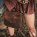 STS Catalina Croc Leather Dakota Crossbody Bag - Brown  