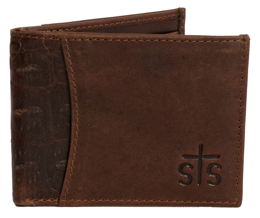 STS Men's Croc Bifold II Wallet - Brown  